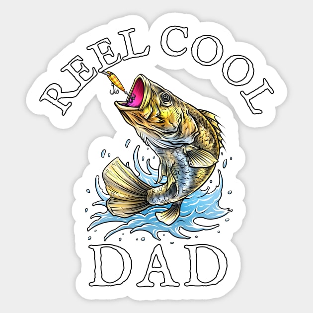 REEL COOL DAD Fathers Gift Sticker by ScottyGaaDo